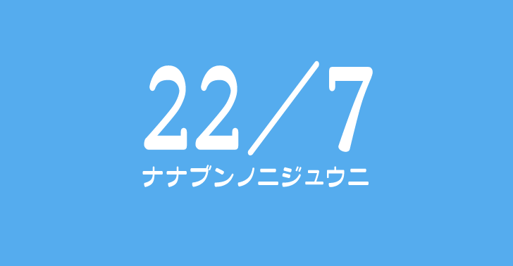 話題のアニメアイドルグループ「 22/7 (ナナブンノニジュウニ) 」に迫る！